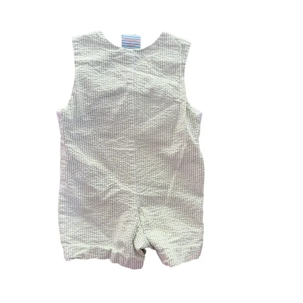 Southern sunshine 100% cotton baby romper jumper one piece smocked gingham 9 Mon